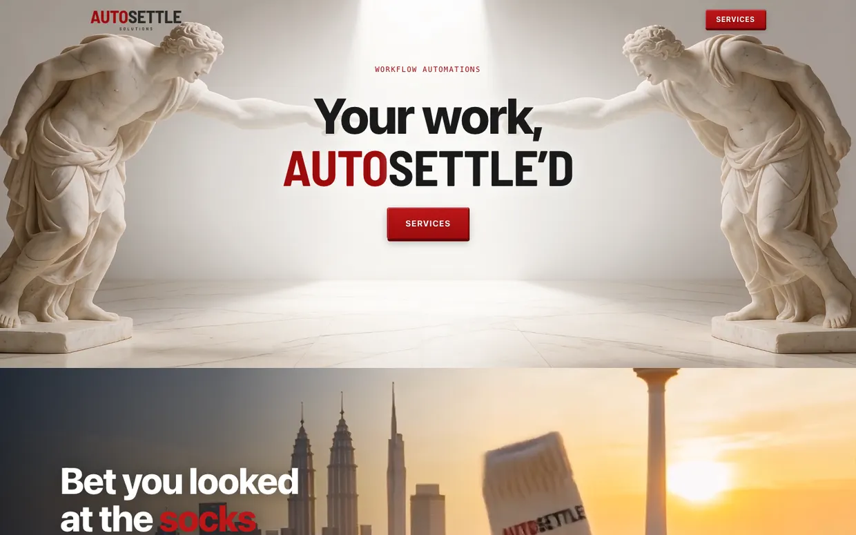 Autosettle website home page